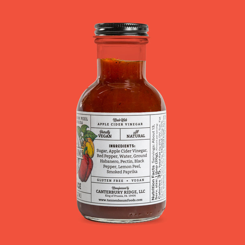 Red Pepper, Lemon Peel & Smoked Paprika Botanical Hot Sauce Ingredients