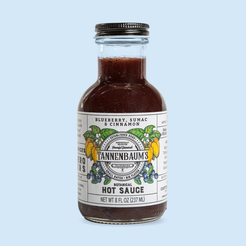 spicy sauces inc and tom's bottling plant Blueberry, Sumac & Cinnamon Botanical Hot Sauce