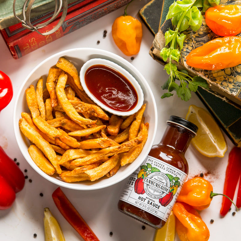 Red Pepper, Lemon Peel & Smoked Paprika Botanical Hot Sauce Dipping Sauce for French Fries